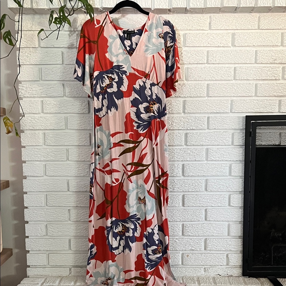 Maternity floral maxi dress